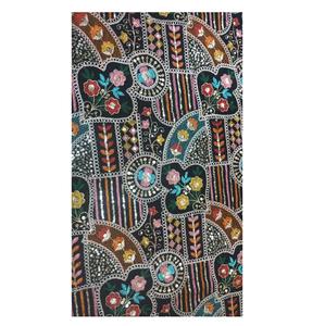 Tissu de broderie respirant doux en polyester georgette lisse de luxe pour les robes de mariée de soirée - Product Image 1