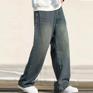Factory Direct Selling Fashionable Men's Oversized Denim Pant Premium Quality Lightweight Summer Men Oversized Denim Pant - Product Image 4
