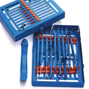 Micro Kit d'instruments de chirurgie buccale avec outils en acier inoxydable revêtus de céramique bleue Ensemble chirurgical de qualité professionnelle Autoclavable - Product Image 2