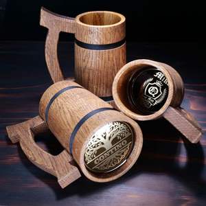 Taza de Madera Hecha a Mano, Taza para Beber de Madera Natural, Diseño Rústico Único - Product Image 2