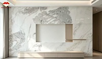 Panneau mural en quartzite blanc Fendy poli, étanche et moderne, pour sol, comptoir, îlot de cuisine, salle de bain, salon