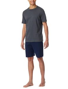 Conjunto de Pijama de Verano para Hombre, Cómodo, Transpirable, de Punto, Modal, de Manga Corta, Informal, Sólido - Product Image 1