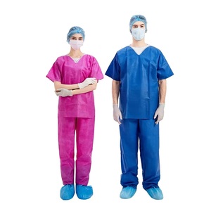 Bata y Pantalón Quirúrgicos Unisex para Cirujanos y Personal, Material Antibacteriano Resistente, Cintura Elástica, Traje de Cirujano - Product Image 4
