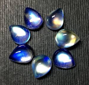 100% ธรรมชาติ Rainbow มูนสโตนเพชรพลอยตัดอัญมณีหลวมสําหรับเครื่องประดับทําขนาดดีบุกสีฟ้าแฟลชสายรุ้งมูนสโตนจํานวนมาก - Product Image 4