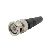 Conector recto macho Bnc para cable coaxial giratorio Conector coaxial de enchufe sin soldadura para cámara CCTV
