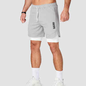 Wholesale Solid Pattern Double Layered <b>Gym</b> <b>Shorts</b> Casual Eco-Friendly Lace Decorated Breathable Adjustable <b>Shorts</b> - Product Image 1