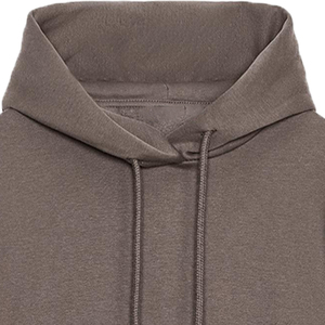 Robe sweat-shirt d'hiver en molleton 100% coton pour femme, personnalisée, écologique, respirante, coupe-vent, gaufrée, brodée, marron, col rond - Product Image 2