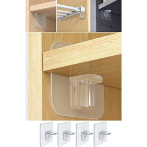 Mucit Home Adhesive Shelf <b>Builder</b> 4-Piece Clip Set - Product Image 3