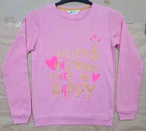 Sweat-shirt tricoté à manches longues décontracté pour filles, vêtement d'extérieur d'hiver personnalisé, design imprimé tendance, fabriqué en coton et fibre de bambou - Product Image 2