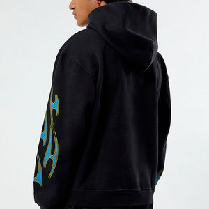 Sudadera con Capucha de Alta Calidad para Hombre, Estilo Urbano Invernal, Estampado Digital, Estilo Retro Desgastado, Hip Hop, Transpirable, 100% Algodón - Product Image 4