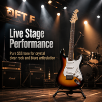 DFTF Factory Price 39 Inch Colorful Electric Guitar Solid Body Various Colors Musical Instrument for Student Beginners