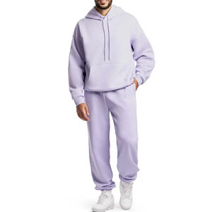 Survêtements de sport pour hommes de qualité supérieure, surdimensionnés, respirants, style uni, ensembles pour le jogging, vente en gros OEM - Product Image 1