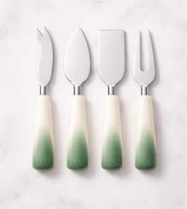 Modern <b>Table</b> Stainless Steel Cheese Server Set with <b>Resin</b> Handle Accessory - Product Image 4