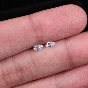 Paire de diamants de laboratoire cultivés en laboratoire, taille poire, VVS D, certifiés IGI, faits à la main, pour la fabrication de boucles d'oreilles, diamants CVD fantaisie en vrac à prix de gros - Product Image 2