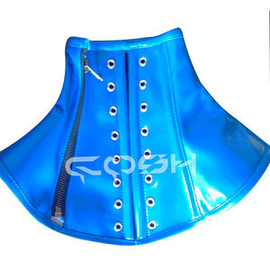 Corset bleu brillant en tissu PVC - Product Image 5