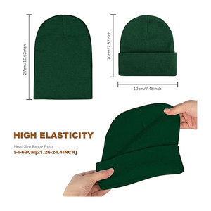 Meilleure vente acrylique manchette bonnets Logo personnalisé unisexe bonnet impression numérique tricoté Jacquard casquette hiver chapeaux doux confortable - Product Image 3