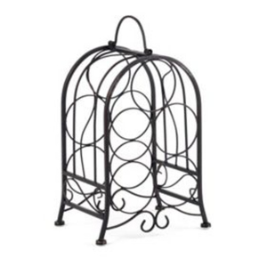 Porte-bouteilles à vin en métal noir fini, design unique, écologique, pour bar, meubles de maison et utilisation hôtelière - Product Image 4