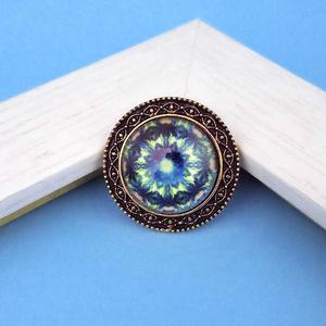 Jeweljunk Fashionable Antique Gold and Rose Gold Plated Multicolor Adjustable <b>Finger</b> <b>Ring</b> Natural Gemstones Inlay 1505549 - Product Image 1