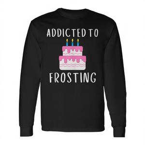 Camiseta de Manga Larga para Amantes de Pasteles de Boda, Adictos al Glaseado, Regalo Promocional para Fanáticos del Glaseado de Pasteles - Product Image 2