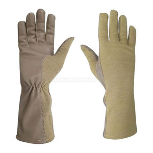 Guantes de vuelo Nomex de dedo completo Guantes de cuero compatibles con pantalla táctil y resistentes al calor para uso en exteriores - Product Image 1