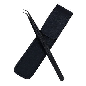 Marque privée Vente en gros Meilleure vente Pince à cils Pince à épiler à pointe de fibre avec boîte d'emballage Pince à épiler d'extension de cils - Product Image 4