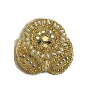 Indian Traditional <b>Clothing</b> Embellishment Applique Embroidery Appliques Beaded <b>Patch</b> Stones for Wedding Dress Decoration - Product Image 1