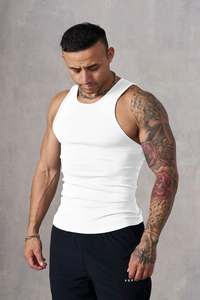 Vente en gros de haute qualité Logo personnalisé hommes débardeurs couleur unie grande taille respirant gymnastique entraînement sans manches débardeur hommes - Product Image 2