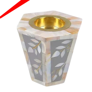 Quemador de mubkhar de mármol hecho a mano con Banda Dorada decorativa, quemador de bakhoor - Product Image 3