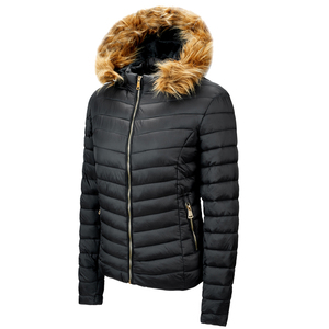 Chaqueta Bomber Acolchada Ligera con Cuello Alto de Lona y Logotipo Personalizado OEM, Chaqueta Impermeable de Invierno Personalizada - Product Image 2