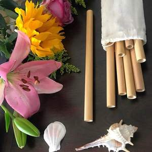 La mejor opción de pajitas de bambú reutilizables, pajitas a base de plantas naturales, pajitas biodegradables sostenibles ecológicas para uso en fiestas - Product Image 4