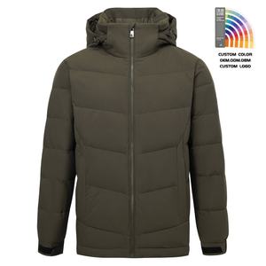 Men's Premium Quality Custom Quilted <b>Waterproof</b> High Quality Winter <b>Warm</b> Oversize Puffer Jacket Solid Zip up Casual Style XS - Product Image 1