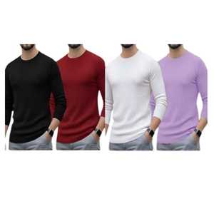 Pull en laine fine durable pour homme 2025, vêtements de travail écologiques, usage polyvalent en hiver, activités de plein air, uni - Product Image 5