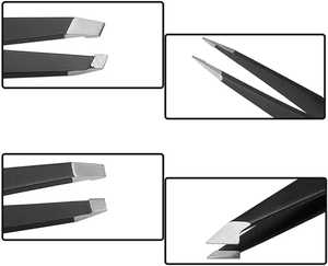 Ensemble de 1.5mm d'épaisseur de haute qualité de pinces à sourcils pointues en acier inoxydable ciseaux inclinés pour la mise en forme des sourcils - Product Image 5