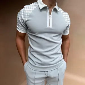 Polo personnalisé pour hommes T-shirt brodé de haute qualité T-shirt en coton T-shirt de golf uni - Product Image 4