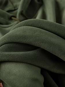 Sweat-shirt à capuche zippé en polaire australienne 600g, épais, double face, rembourré, avec motif imprimé pour l'hiver, couleur unie - Product Image 5