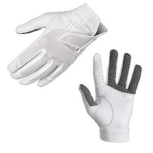 Gants de golf pour adultes en cuir véritable fabriqués sur mesure avec impression thermique et broderie ODM OEM Gants de golf en cuir à doigts entiers - Product Image 2
