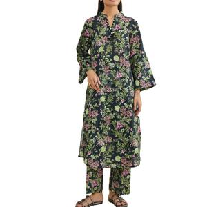 ชุดลำลอง ชุดออกงาน 2 ชิ้น สำหรับผู้หญิง ไซส์ผู้ใหญ่ ชุดชาลวาร์ คามีซ ดีไซน์เนอร์ชาวปากีสถาน ลายพิมพ์ - Product Image 1