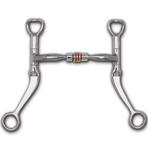 Vástago plano con comodidad snaffle rodillo de cobre productos para montar a caballo brocas de boca de caballo ecuestre con anillos cromados por herramientas humanas - Product Image 5