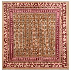 240 TC 100% Cotton Bedsheet with 2 Pillow Covers Brown Ethnic Motifs Super <b>King</b> <b>Size</b> 3pc Home Use Set (SHKV1090) - Product Image 4