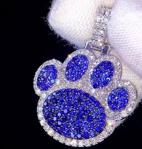 Solid 925 Sterling Silver Plated <b>Stainless</b> <b>Steel</b> Pendant Customized Moissanite Fully Iced Diamond Hip Hop Pendant for Weddings - Product Image 3