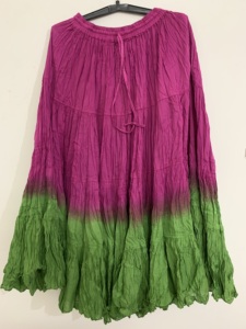 Falda gitana de Modal de algodón de 25 yardas teñida, larga sólida, Maxi Bohemia, Club de mujeres, corista, bailarina, actuaciones, trajes de escenario, estilo latino - Product Image 5