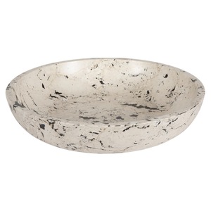 Bol décoratif rond en marbre moucheté de vente chaude plateau en pierre fait à la main pour la décoration intérieure moderne et les derniers bols de pièce maîtresse - Product Image 1