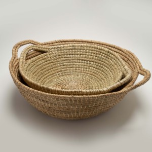 Nouveau design de bol en herbe de mer, accessoires de rangement de cuisine, panier en herbe de mer écologique avec poignées - Product Image 3