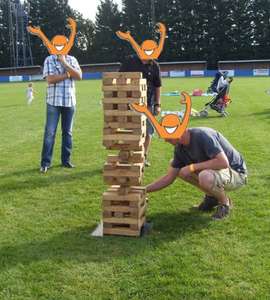 Đồ chơi ngoài trời lớn nhào lộn tháp ngoài trời xếp chồng trò chơi Jumbo Khối Lớn Vườn nhào lộn sàn sân gỗ trò chơi Fami - Product Image 6