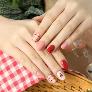 ShineB <b>Gel</b> <b>Nail</b> Strips with Drawing Collection Check Dot Patterns Flower <b>Gel</b> <b>Nail</b> Stickers Easy Self <b>Nail</b> Made in Korea Oem Odm - Product Image 4