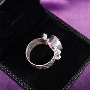 Bague en Morganite faite à la main, bijoux en argent Sterling, bague de fête, cadeau pour femmes, élégante et unique - Product Image 2