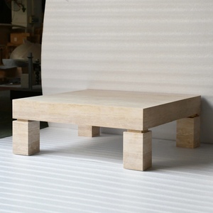 โต๊ะอาหารและโต๊ะกาแฟหินอ่อนธรรมชาติสมัยใหม่สำหรับห้องนั่งเล่น - Product Image 1