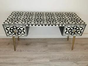 Consola con Incrustaciones de Hueso, Mesa de Centro con Incrustaciones de Hueso - Product Image 6