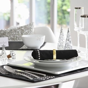 Anneaux de serviette en métal doré semi-rond Design moderne Entreprise de haute qualité Meilleure vente pour toute occasion - Product Image 6