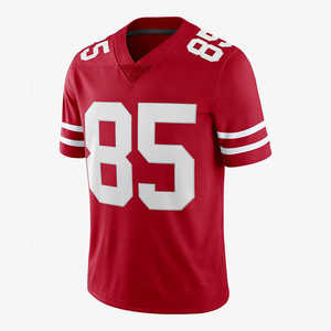 Maillot de football américain de conception personnalisée de haute qualité demi-manche à col en V avec fonction de séchage rapide et nom imprimé - Product Image 2